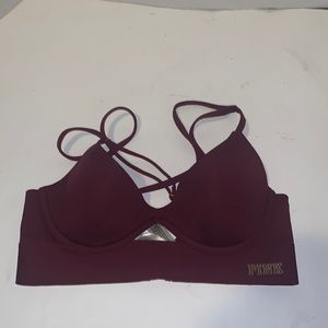 Pink Victorias Secret Bonded push up bra